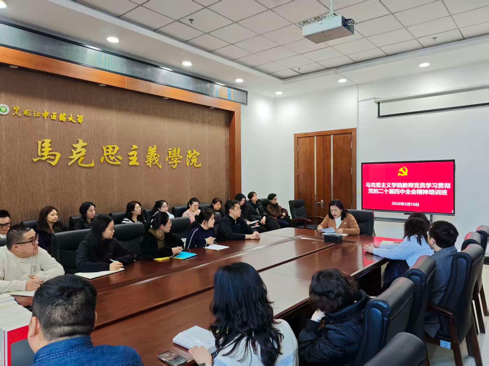 马克思主义学院组织教师党员开展学习贯彻党的二十届四中全会精神培训